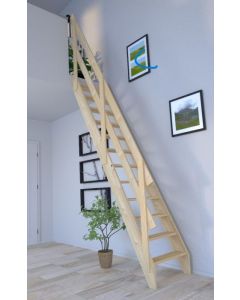 Massivholztreppe Korfu (Fichte) in gerader Ausführung 