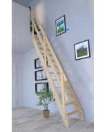 Massivholztreppe Korfu (Fichte) in gerader Ausführung 